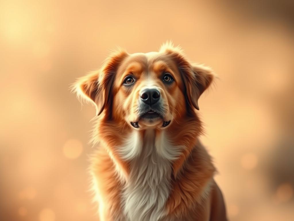 Cachorro amigável em cenário de sonho simbolizando lealdade e proteção Cachorro amigável em cenário de sonho simbolizando lealdade e proteção